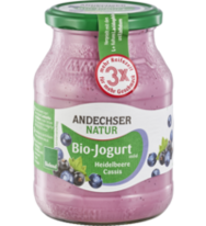 BIO jogurt borůvka/černý rybíz 500 g Andechser